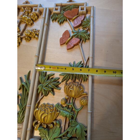 🎃Vintage Homco Asian Bamboo Wall Decor - Picture 3 of 4